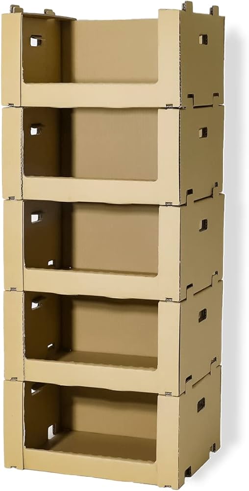 Amazon.co.jp: アースダンボール ダンボール スタッキング 収納